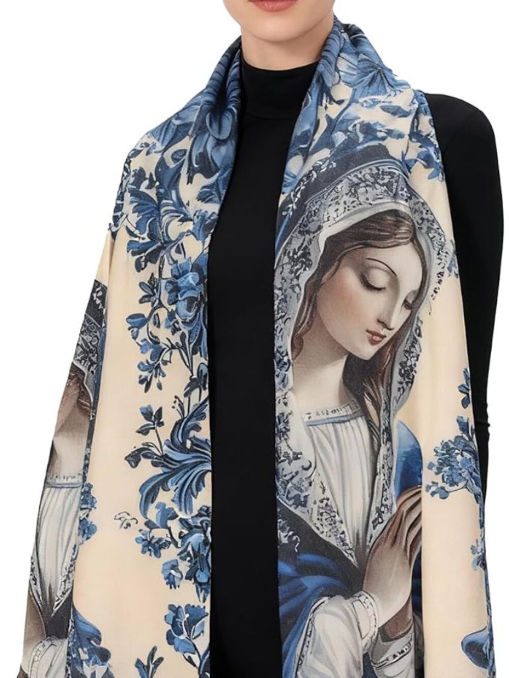 Virgen de Guadalupe Prayer Shawl Scarf Catholic Gifts For Women Mom Mexican Virg